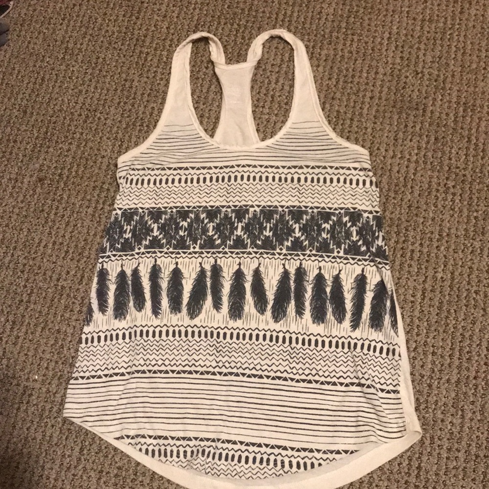 Boho black and white shirt